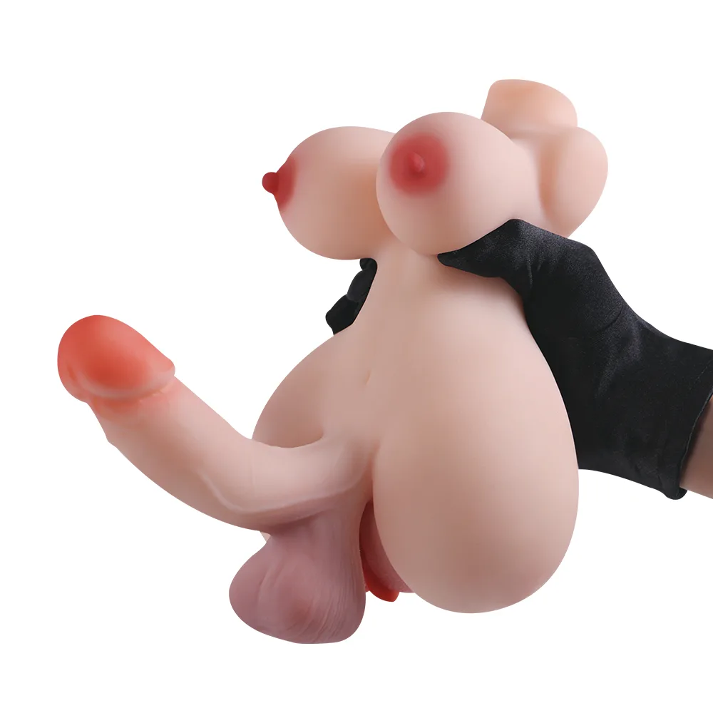 Masturbador Torso Trans Vagina Ano Pene Real Articulado Gel