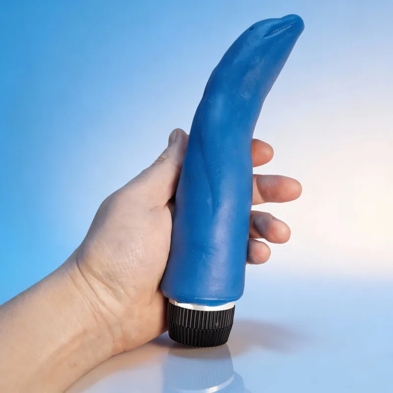 Vibrador Consolador Delfin Azul