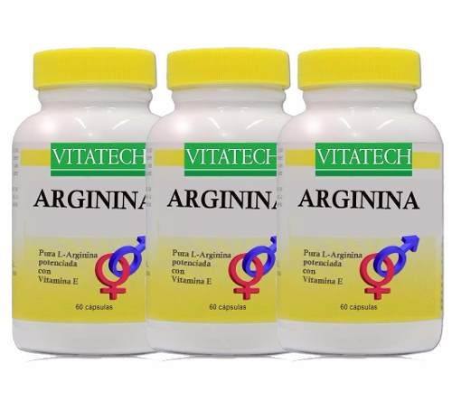 Arginina X 60 Capsulas X 3 Energia Vitalidad