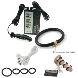 Electro Estimulador de Pene – Erector – Plug + anillos
