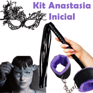 Kit Sado Mascara Anastasia – Latigo – Esposas – Antifaz Anastasia
