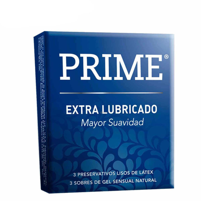 Prime Extra Lubricado - Pack x3 preservativos